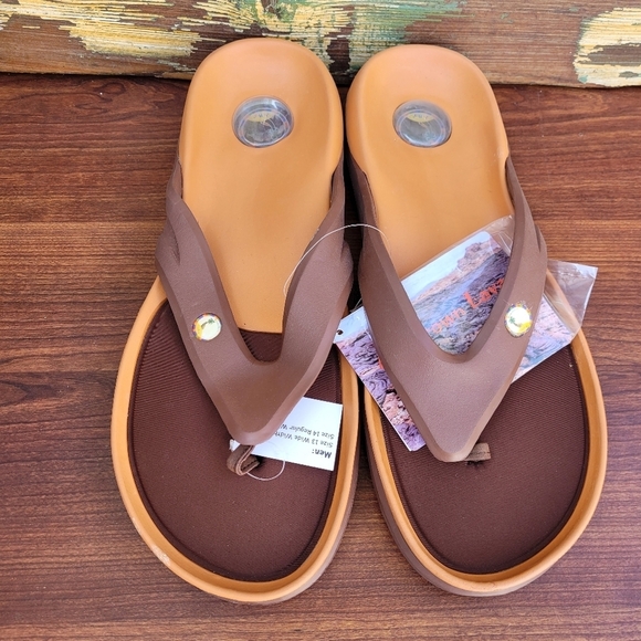 Men's Slide Flip Flops Thong Sandals Sz 6 - Picture 3 of 11